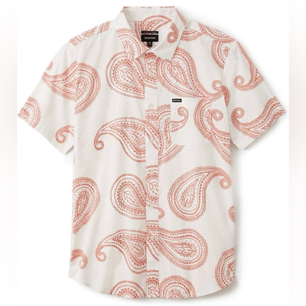 Brixton charter print woven shirt. Short sleeve. Size medium

O